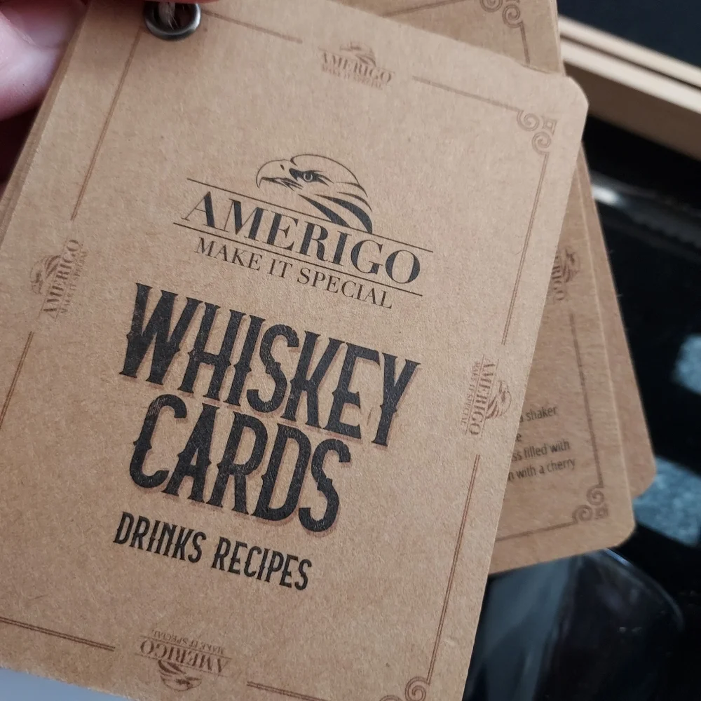 Amerigo Make It Special Whiskey Glasses Granite Ice Cube Stones Bar Happy Hour